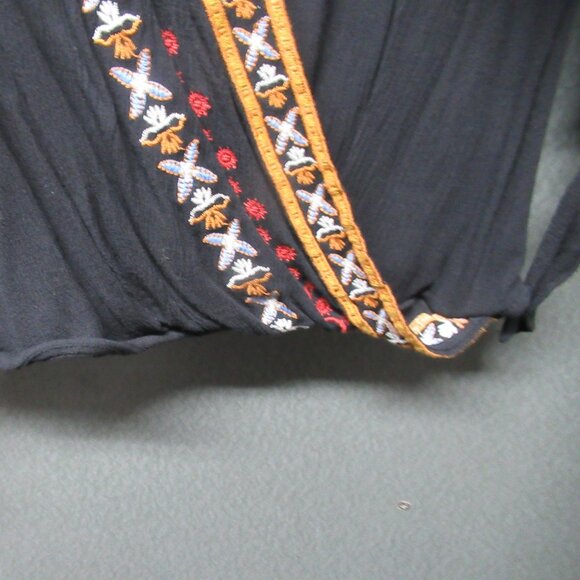 Embroidered Wrap Shirt - Picture 7 of 8